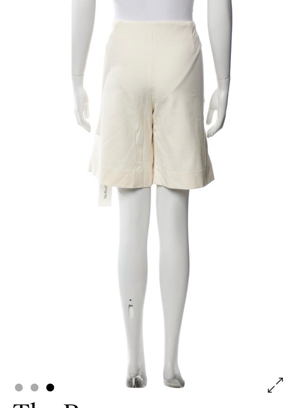 The Row High-Rise Shorts in Cream 12 - Picture 2 of 6